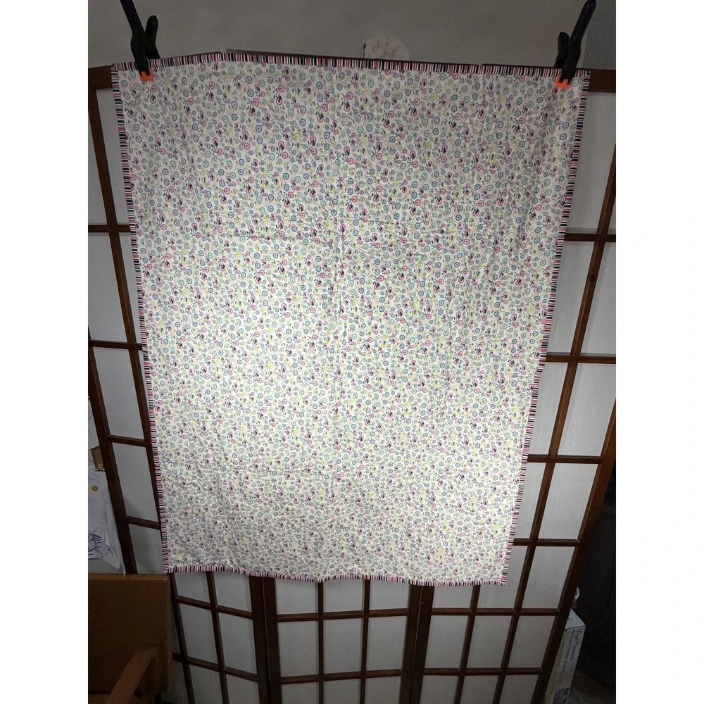 Hello Kitty Infant Baby Crib Quilt HANDMADE Y2K NEW Lightweight 42